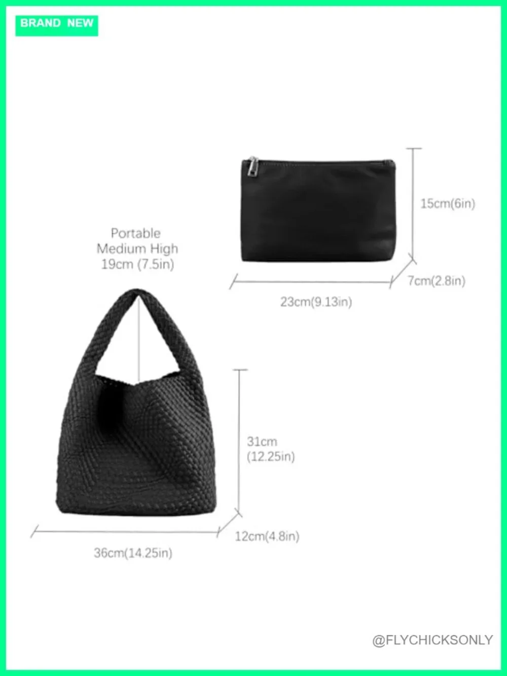 Hand Woven Vegan Leather Hobo Shoulder Tote Bag Womens